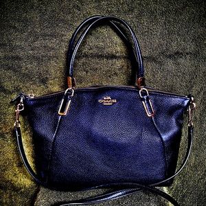 COACH Black Leather Hand Bag